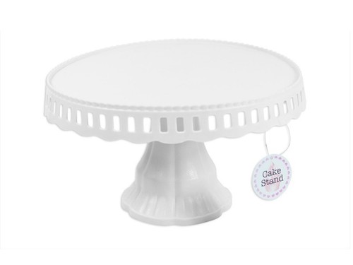 White cake stand - cake, plastic