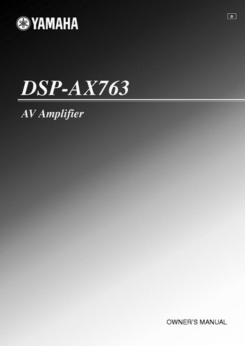 Yamaha dsp ax763 amplifier - yamaha,