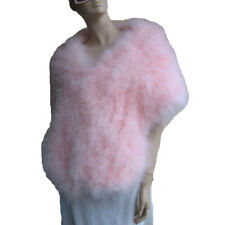 Real Ostrich Feather Fur Shawl Wraps Bride Wedding Party Cape Fluffy Soft 170CM