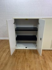 White all metal double door , heavy duty ,storage cabinets / Local Delivery Avai