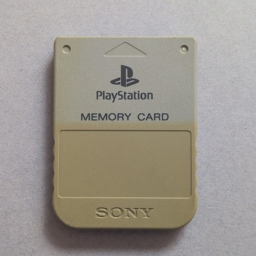 Ps1 memory card grey official - memory,