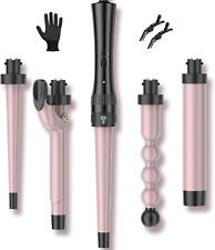 Hair Curling Wand Iron Tongs, 5 in 1 Hair Curler for Long Hair 10Mm-32Mm with 2