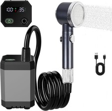 Portable Camping Shower Outdoor Camping  6000mAh Rechargeable Shower Head