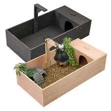 KCT WOODEN TORTOISE TABLE REPTILE VIVARIUM OPEN TOP HOUSE HIDE HABITAT CAGE RUN