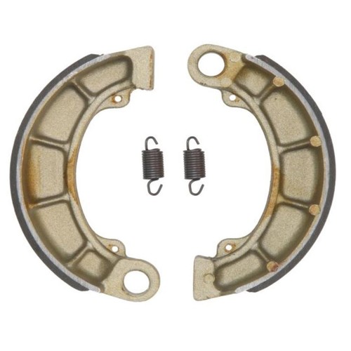 Rear brake shoes with springs