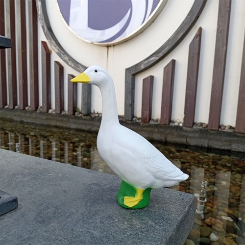 Resin goose figurine lifelike - resin,