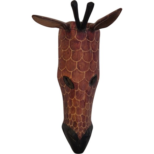Wooden giraffe wall - wall, mounted