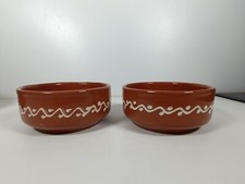 Pair Of Terracotta Snack Bowls
