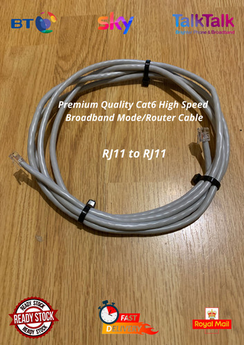 20m grey cat6 rj11 - grey, rj11-rj11