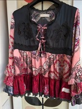Odd Molly Blouse 100% Silk, Size 0 (Fit Uk 8-10)
