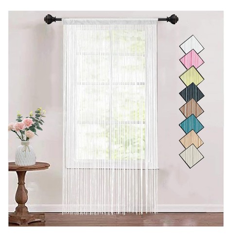 White string curtain - string, for