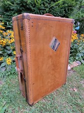 Antique Belber Steamer Wardrobe Trunk with Clothes Rack and drawers.  