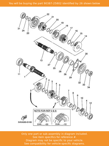 Yamaha collar 90387 25802 oem - collar,, 90387-25802