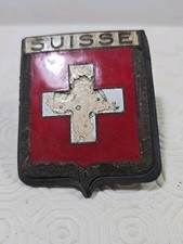 Very Rare Vintage Automotive Enamel Swiss Car Badge  Van Truck  Switzerland
