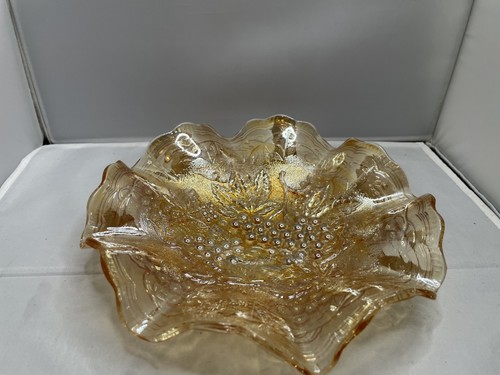 Marigold carnival glass - glass, bowl
