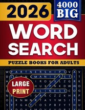 BIG 4000 Word Search Puzzle Book for Adults: Large Print, Anti-Eye Strain... 