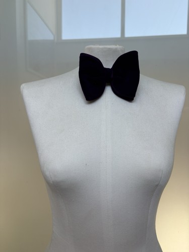 Vintage purple velvet bow - purple,