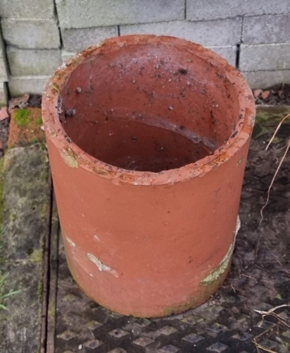 Terracotta chimney pot planter - terracotta,