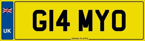 Glam number plate - glam, g14