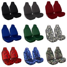Waterproof  Seat Covers Heavy Duty 1+1 Car Van Black Grey Red Blue Green + Camo