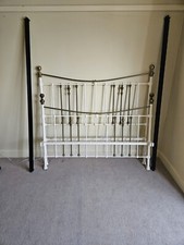 Hoskins & Sewell brass king size bed frame  1885 antique and mattress 