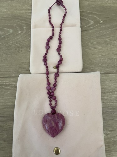 Lola rose heart necklace with - rose,