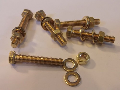 M5x30 brass hex head - head, bolts