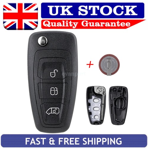Flip key fob case - button, for