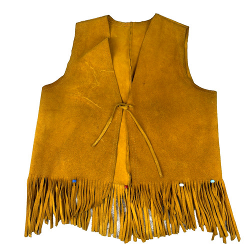 Vtg 70s suede leather - 70s, fringe