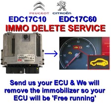 Peugeot Citroen Bosch EDC17C10 EDC17C60 ECU Immo Off / delete Service (free run)