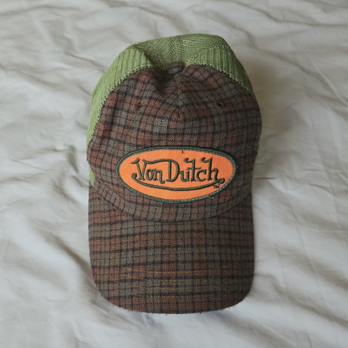 Von dutch plaid mesh back - mesh,