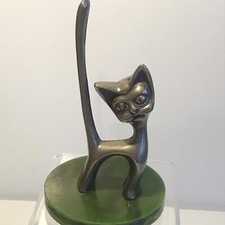 Vtg Seba Silver Plated Cat
