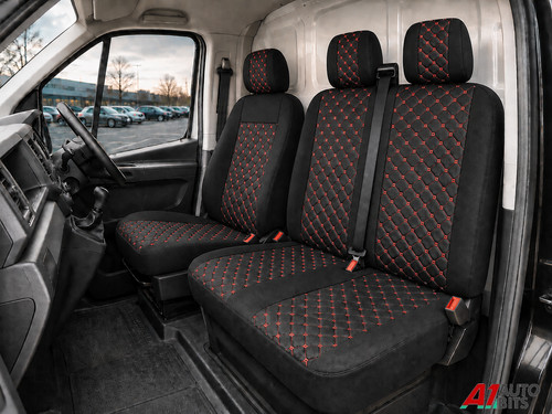 Red diamond black - fabric, van
