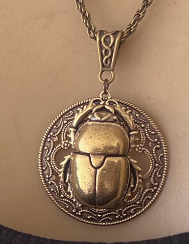 Egyptian revival scarab - egyptian,