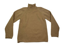 Vintage J.Crew Oarsman Wool Roll Neck Fisherman Sweater Beige Large Tall