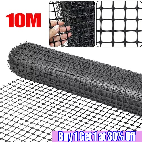 10m black garden fence - black,