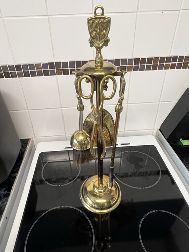 Vintage brass fireside - brass,