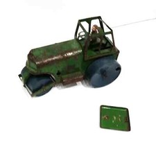 VINTAGE TRIANG MINIC TINPLATE AVERLING BARFORD DIESEL ROAD ROLLER 1958-62