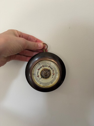 Vintage aneroid barometer made - vintage,