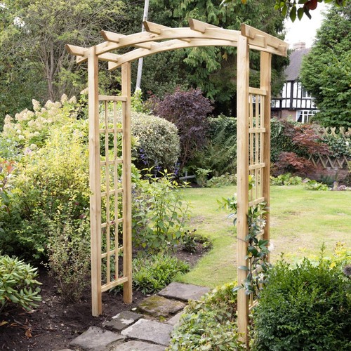 Wooden garden arch - garden,