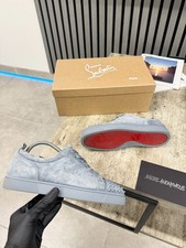 Christian Louboutin Louis Junior Spike Trainers In Off Blue RRP £795 / UK 7.5