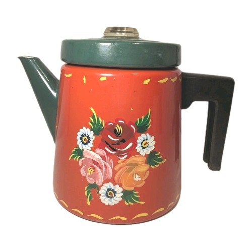 Vintage enamel coffee - coffee, pot