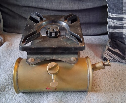 Vintage brass paraffin stove - paraffin,