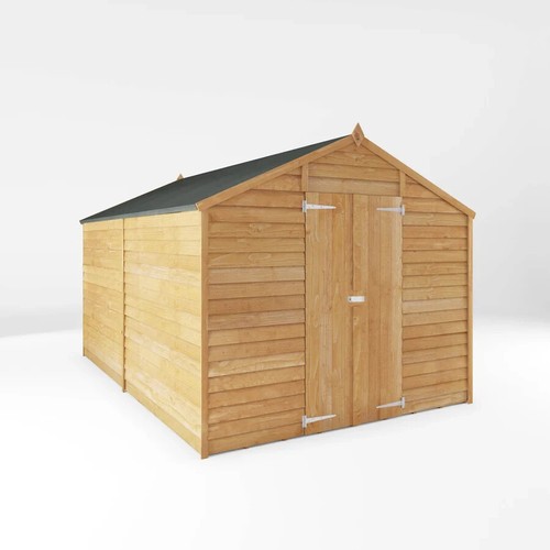 12x8 wood garden shed - wood, overlap
