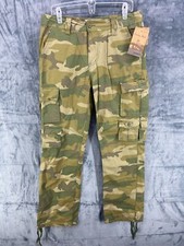 Smoke Rise Mens Streetwear Camo Utility Cargo Pants 34x32 Woodland Skate NWT