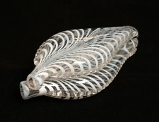 Antique Victorian Nailsea Hand Blown Glass Gimmel Flask White Pull Up Loops