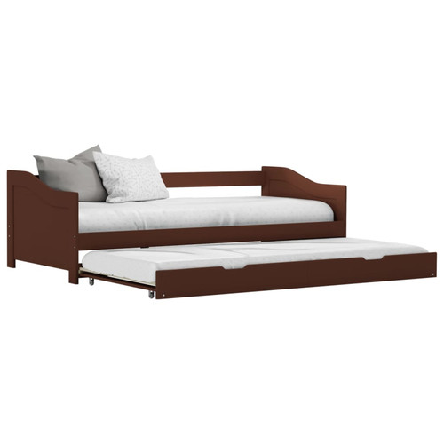 Sofa bed dark brown pine - bed,
