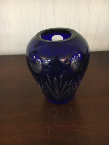 Blue crystal vase double - vase,