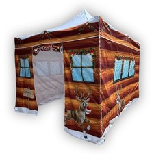 3m x 3m Christmas Grotto Pop Up Easy Gazebo Commercial Steel Frame