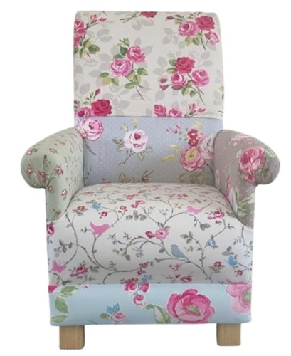 Patchwork roses fabric adult - roses,